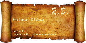 Reiber Diána névjegykártya